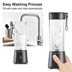 Portable Blender Juicer, 4000mAh Personal High Speed Smoothie Blender USB Rechargeable Fruit Mixing Machine For Protein Shakes And Smoothies, Baby Food -Kitchen Island Sale 41SBtDA0ihL