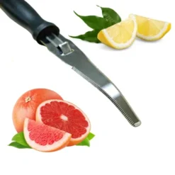 Grapefruit Knife Curved Serrated Stainless Steel Knife W/Nylon Handle, Serrated Edge Grapefruit Peeler Knife, Kiwi Knife, Lemon Zester, Dishwasher Safe | Kitchen Utensils