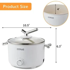 Electric Hot Pot 2L With 1000W Adjustable Power Control, Nonstick Electric Frying Pan, Multifunction Electric Skillet With Tempered Glass Lid For Shabu, Stir-fry -Kitchen Island Sale 41SGL173zIL