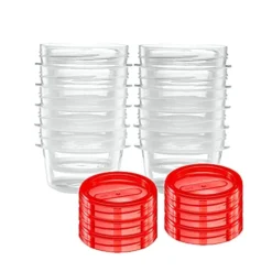 (4 Ounce 10 Pack) Twist Cap Containers Clear Bottom With Red Top Screw On Lids Twist Top Food Storage Freezer Reusable Containers 21 (4 Ounce 10 Pack) Twist Cap Containers Clear Bottom With Red Top Screw On Lids Twist Top Food Storage Freezer Reusable Containers -Kitchen Island Sale 41SeSql7cDL