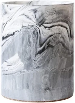 Yundu Porcelain Brown Marble Utensil Crock, Kitchen Utensil Holder For Countertop, 7″ Large Size For Storage,Table-Protection Cork Mat -Kitchen Island Sale 41SuHXS29bL. AC