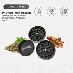 GENERIC 2" Hand Crank Zinc Alloy Grinder With Clear Top, Herb Grinding Tobacco Grinding Best Gift (Metallic, 2")