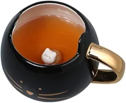 Cute Ceramic Cat Coffee Mug 12 Oz Cat Lovers Kitty Tea Mugs Gifts For Women Girls Black -Kitchen Island Sale 41SxU9TpLWL. AC