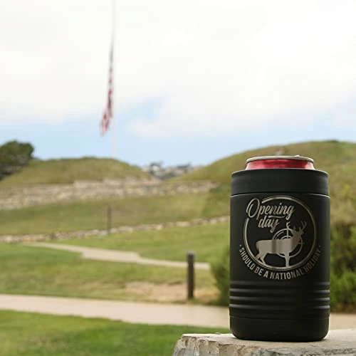 Thomas And Son - Cold Beverage Can Cooler - Engraved Open Season Hunting Can Holder - Double Wall Insulated Can Cozy Sleeve - Hunting Gifts For Men/Birthday Gifts For Men 4 Thomas And Son - Cold Beverage Can Cooler - Engraved Open Season Hunting Can Holder - Double Wall Insulated Can Cozy Sleeve - Hunting Gifts For Men/Birthday Gifts For Men - Image 4