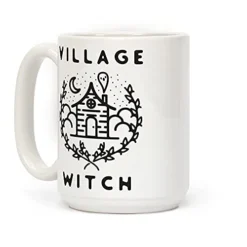Village Witch White 15 Ounce Ceramic Coffee Mug