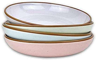 Ora Ceramic Large Pasta Bowls 30oz, Set Of 4 - Serving, Salad, Dinner, Etc Plate/Wide Bowl - Microwave, Oven, Dishwasher Safe Kitchen Dinnerware - Modern Porcelain Stoneware Dishes, Vanilla White 7 Ora Ceramic Large Pasta Bowls 30oz, Set Of 4 - Serving, Salad, Dinner, Etc Plate/Wide Bowl - Microwave, Oven, Dishwasher Safe Kitchen Dinnerware - Modern Porcelain Stoneware Dishes, Vanilla White - Image 7