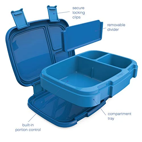 Fresh – Leak-Proof, Versatile 4-Compartment Bento-Style Lunch Box With Removable Divider, Portion-Controlled Meals For Teens And Adults On-The-Go – BPA-Free, Food-Safe Materials (Blue) 5 Fresh – Leak-Proof, Versatile 4-Compartment Bento-Style Lunch Box With Removable Divider, Portion-Controlled Meals For Teens And Adults On-The-Go – BPA-Free, Food-Safe Materials (Blue) - Image 5