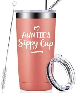 Gifts For Aunt - Best Aunt Ever Gifts - Auntie Gifts From Niece, Nephew - Funny Birthday Christmas Gifts For Auntie, New Aunt, First Time Aunt - Vacuum Insulated Tumbler Cup -Kitchen Island Sale 41TpZarDvL. AC