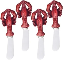 4-Piece Hand Painted Resin Handle With Stainless Steel Blade Cheese Spreader/Butter Spreader Knife, Assorted (Mahjong) -Kitchen Island Sale 41TqVfWiU1L. AC