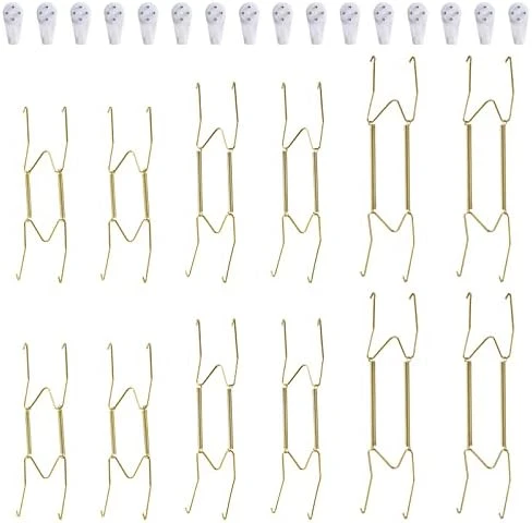12 Pack Plate Hangers, 8 10 12 Inch Wall Plate Hangers And 16 Pack Wall Hooks, Compatible 7.5 To 12.5 Inch Decorative Plates, Antique China, Antique Plates And Arts 9 12 Pack Plate Hangers, 8 10 12 Inch Wall Plate Hangers And 16 Pack Wall Hooks, Compatible 7.5 To 12.5 Inch Decorative Plates, Antique China, Antique Plates And Arts - Image 9
