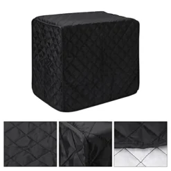 Bread Maker Cover 17x11x15 Inches, Clip Cotton Polyester Quilted Toaster Oven Dust Cover For Protect Your Bread Machine Or Kitchen Small Appliances, Hands Or Machine Washable (Black) -Kitchen Island Sale 41TwBwQ8CsL
