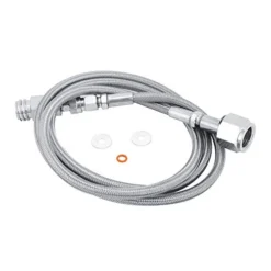 YOUTHINK Soda Machine External Hose, 1.5 M, 60 Inches Co2 Adapter With High Pressure Stainless Steel Hose Connection For Liquids(Silver TR21-4, W21.8-14)