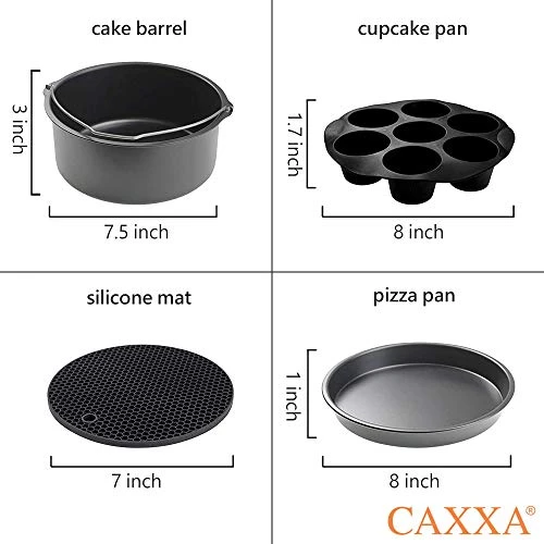 15 PCS 8 Inch XL Air Fryer Accessories, Deep Fryer Accessories With Recipe Cookbook Compatible With Growise Phillips Cozyna Fits All 4.2QT - 5.8QT Air Fryer 2 15 PCS 8 Inch XL Air Fryer Accessories, Deep Fryer Accessories With Recipe Cookbook Compatible With Growise Phillips Cozyna Fits All 4.2QT - 5.8QT Air Fryer - Image 2