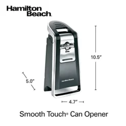 Hamilton Beach (76606ZA) Smooth Touch Electric Automatic Can Opener With Easy Push Down Lever, Opens All Standard-Size And Pop-Top Cans, Extra Tall, Black And Chrome 11 Hamilton Beach (76606ZA) Smooth Touch Electric Automatic Can Opener With Easy Push Down Lever, Opens All Standard-Size And Pop-Top Cans, Extra Tall, Black And Chrome -Kitchen Island Sale 41UPvR3vppL