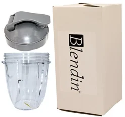 Blendin 18oz Short Cup And Flip Top To-Go Lid, Compatible With Nutribullet 600W, 900W, NB-101B, NB-101S, NB-201, NBR-0601, NBR-1201, NB9-1301, 900 Pro Series Blenders -Kitchen Island Sale 41UTMoxyKwL