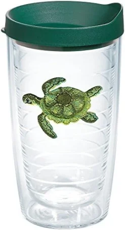 Tervis Green Turtle Tumbler With Emblem And Hunter Green Lid 24oz, Clear -Kitchen Island Sale 41UdT9cOzL. AC