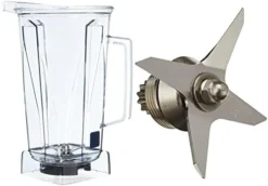 Clear Container With Blade And No Lid, 64 Ounce & 2-Part Lid And Plug, 64-Ounce (High Profile), Black - 15855 -Kitchen Island Sale 41UilIuRzL. AC