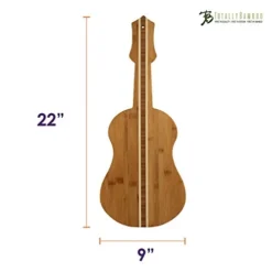 Ukulele Shaped Bamboo Serving Board, 22" By 9" -Kitchen Island Sale 41Ul3b8roGL