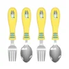 Zak Designs Bluey Kid Flatware Fun Character Art On Both Utensils, Non Slip Fork And Spoon Set Is Perfect For Encouraging Picky Eaters To Finish Their Plates, 2 Pack (4 PCS)
