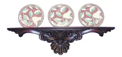 Hickory Manor House Scroll Shell Plate Holder, Napoleon