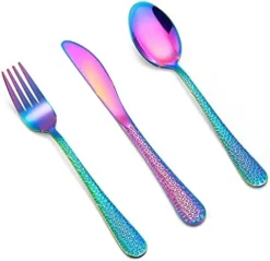 12-Piece Kids Utensils Silverware Set, Stainless Steel Toddler Hammered Flatware Cutlery, Children Tableware Includes Knives Forks Spoons, Dishwasher Safe -Kitchen Island Sale 41V8 ix1YlL. AC