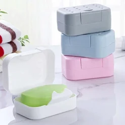 Fzh Soap Holder Shower Travel Soap Dish Box Case Mini Portable Holde Easy Carry Soap Box Soap Holder Travel Soap Box Case (Color : Pink) -Kitchen Island Sale 41VB6SFVuUS