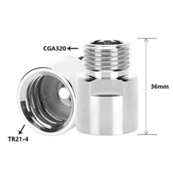 Yctze CO2 Cylinder Adapter, Female Thread TR21 4 To Male Thread CGA320 For Soda Machine Soda -Kitchen Island Sale 41VKDjrWmFL