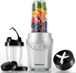 1000W Personal Bullet Blender For Shake And Smoothie, Healnitor Nutri Large Size Mixer With Blending And Grinding Blades For Kitchen, Tritan 32+15 Oz Travel Bottles For Fruits, Vegetables, Coffee, Black -Kitchen Island Sale 41VN6ZspgL. AC