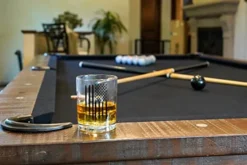 Real Projectile American Flag Whiskey Rocks Glass – Hand Blown Glasses – 8 Oz Old Fashioned Glass For Scotch, Bourbon Or Whiskey – .308 Bullet Whiskey Glass -Kitchen Island Sale 41VNeM5uolL