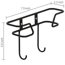 MyGift Wall Mounted Matte Black Metal Plate Display Rack With Hanging Hooks For Teacups And Mugs, Decorative Plate Holder Stand With Cup Hooks, Set Of 2 9 MyGift Wall Mounted Matte Black Metal Plate Display Rack With Hanging Hooks For Teacups And Mugs, Decorative Plate Holder Stand With Cup Hooks, Set Of 2 -Kitchen Island Sale 41VRn8hQYkL