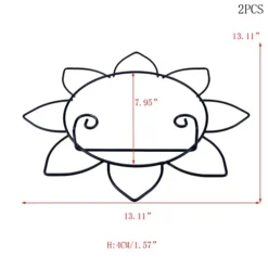 Faotup 1PCS Black Iron Large Plate Holder,Plate Holder Rack For Wall,Large Plate Holder Wall,Wall Mount Display Easel Plate Hanger,Decorative Plate Holders For Wall,13.11×13.11×1.57inches