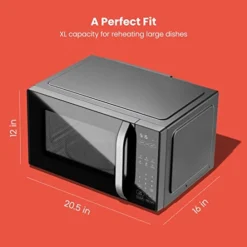 1.1 Cubic Feet Countertop Microwave Oven, 6 Convenient Food Presets, 1800 Watts, Ideal For Small Kitchen, Black -Kitchen Island Sale 41VYh7pYGYL