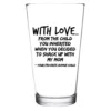 Beer Pint Glass Gift For Bonus Dad- The Child You Inherited- Gift Idea For Stepfathers- Best Stepdad Gift- Gag Father’s Day Gift- Funny Birthday Present For Step Dad From Stepdaughter, Stepson