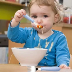 12 Pieces Toddler Utensils Toddler Silverware Forks And Spoons, Kids Silverware Stainless Steel Children's Safe Cutlery Set With Round Handle For Self Feeding, 6 X Baby Forks, 6 X Spoons -Kitchen Island Sale 41Vjg7PJAcL