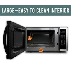 1.1 Cubic Foot Microwave Ideal For Home Kitchen Instant Food Cooking, 1000 Watt, Stainless Steel -Kitchen Island Sale 41VxEnNI5hL