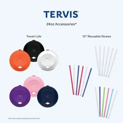 Tervis Vintage Mermaid Collage Tumbler With Wrap And Navy Lid 24oz, Clear -Kitchen Island Sale 41W56FpyhuL 1