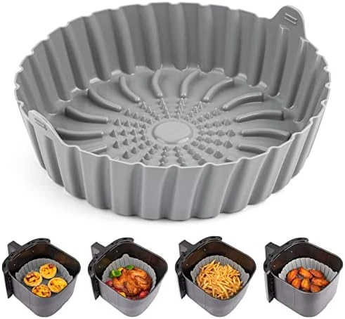 Aichoof Air Fryer Liner, 7 Inch~8 Inch Reusable Silicone Round Air Fryer Pot,Non-Stick Oil Filter Design 100% Food-Grade Kitchen Mat, 20cm Large Replacement Accessories For Air Fryer 7 Aichoof Air Fryer Liner, 7 Inch~8 Inch Reusable Silicone Round Air Fryer Pot,Non-Stick Oil Filter Design 100% Food-Grade Kitchen Mat, 20cm Large Replacement Accessories For Air Fryer - Image 7