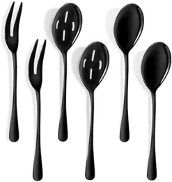 10.1-Inch 6-Piece Serving Spoons - Includes 3 Large Serving Spoons And 3 Slotted Spoons, Stainless Steel Buffet Serving Utensils,Metal Serving Spoons Set For Parties 22 10.1-Inch 6-Piece Serving Spoons - Includes 3 Large Serving Spoons And 3 Slotted Spoons, Stainless Steel Buffet Serving Utensils,Metal Serving Spoons Set For Parties -Kitchen Island Sale 41WVMgsdAWL. AC