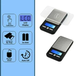 - AC Series Digital Pocket Weight Scale - 650G X 0.1G - (Black) -Kitchen Island Sale 41WZ0ZI7VYL