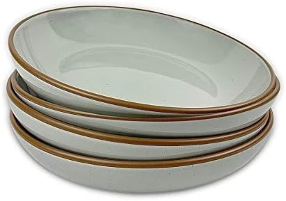 Ora Ceramic Large Pasta Bowls 30oz, Set Of 4 - Serving, Salad, Dinner, Etc Plate/Wide Bowl - Microwave, Oven, Dishwasher Safe Kitchen Dinnerware - Modern Porcelain Stoneware Dishes, Vanilla White 8 Ora Ceramic Large Pasta Bowls 30oz, Set Of 4 - Serving, Salad, Dinner, Etc Plate/Wide Bowl - Microwave, Oven, Dishwasher Safe Kitchen Dinnerware - Modern Porcelain Stoneware Dishes, Vanilla White - Image 8