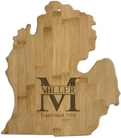 USA Ohio State Shaped Personalized MILLER Cutting Board | Custom Bamboo Serving & Cutting Board (Ohio) -Kitchen Island Sale 41WstFODn3L. AC