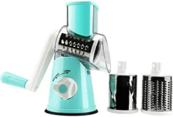 Round Mandoline Drum Slicer Rotary Cheese Grater Veggie Slicer Vegetable Carrot Shredder Nut Chopper 9 Round Mandoline Drum Slicer Rotary Cheese Grater Veggie Slicer Vegetable Carrot Shredder Nut Chopper -Kitchen Island Sale 41XB6HK81LL. AC