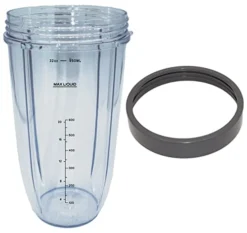 Replacement 32 Ounce Extra Large Cup Jar With Comfort Lip Ring, Compatible With Nutribullet 600W, 900W, NB-101B, NB-101S, NB-201, NBR-0601, NBR-1201, NB9-1301, 900 Pro Series Blenders -Kitchen Island Sale 41XJ85ORLEL