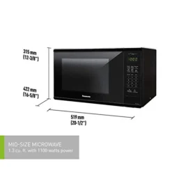 Panasonic Genius Countertop Microwave Oven (NNSG676B) - Black, 1100W, 1.3 Cu. Ft.