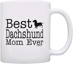 Dog Owner Gift Best Dachshund Dad Ever Paw Pattern 11oz Ceramic Coffee Mug Tea Cup White -Kitchen Island Sale 41Y9uJZ5zIL. AC