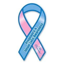Pregnancy & Infant Loss Awareness Ribbon Magnet By Magnet America Is 3 7/8” X 8” Made For Vehicles And Refrigerators