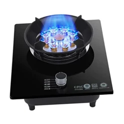Gas Stoves, 9Cavities Tempered Glass Cooktop Burner, Desktop And Recessed Installation Suitable For Kitchen And Camping 7kw (Size : NG)