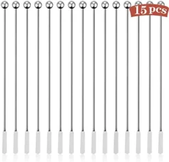 15Pcs Metal Stir Sticks, Stainless Coffee Stirrers Reusable, Swizzle Sticks For Cocktails, Multifunctional Stir Sticks For Epoxy, Resin, Coffee, Wine, Drinks, Tea, Paint, Crafts, Ink, Oil, Etc. -Kitchen Island Sale 41YUkluqx5L. AC