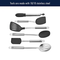 Zwilling HENCKELS Cooking Tools 6-PC Kitchen Gadgets Sets With Spatula, Tongs, Cooking Spoon, 18/10 STAINLESS STEEL 7 Zwilling HENCKELS Cooking Tools 6-PC Kitchen Gadgets Sets With Spatula, Tongs, Cooking Spoon, 18/10 STAINLESS STEEL -Kitchen Island Sale 41Yc8mDabSL