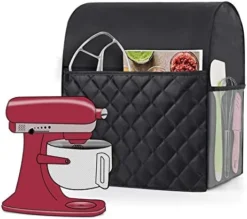 Uxja Dust Cover Compatible With 6-8 Quart KitchenAid Mixers, Dust Cover With Cloudy Side Pockets For 6-8 Quart Stand Mixers And Extra Accessories, Black -Kitchen Island Sale 41YdRbPseDL. AC
